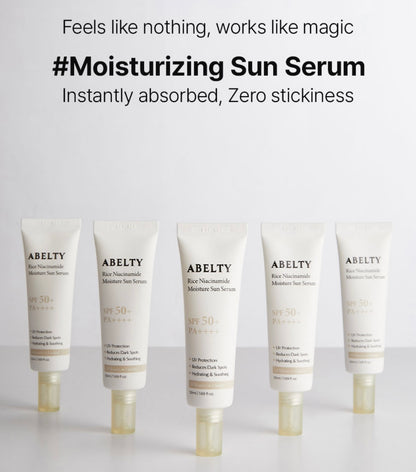 Abelty-Rice-Niacin-Moisture-Sun-serum-SPF50+-PA++++-50ml-Protezione-solare-illuminante