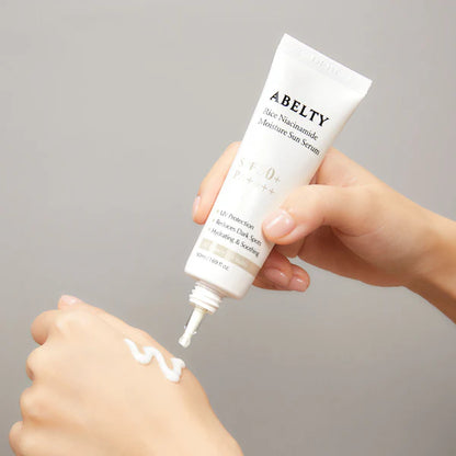 Abelty-Rice-Niacin-Moisture-Sun-serum-SPF50+-PA++++-50ml-Protezione-solare-illuminante