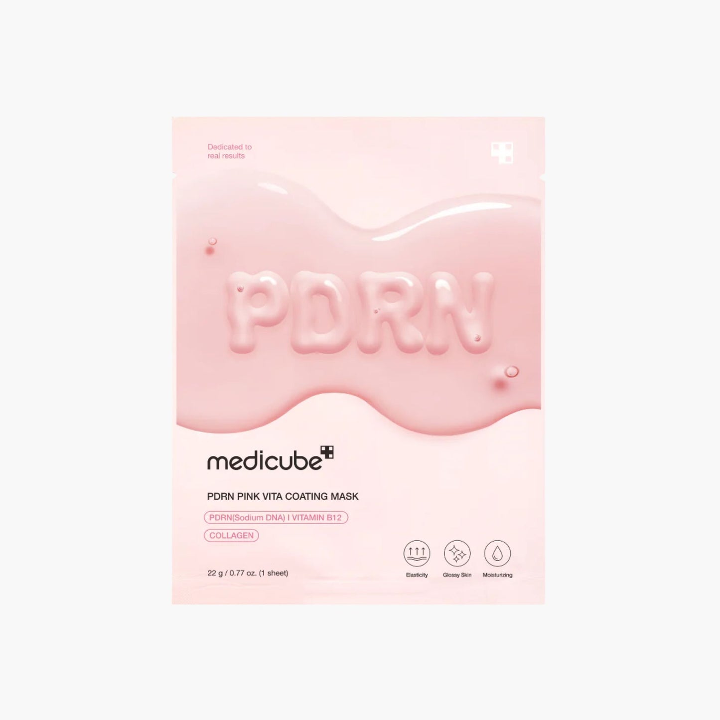 MEDICUBE PDRN Pink Vita Coating Mask, 22g - Maschera viso rivitalizzante