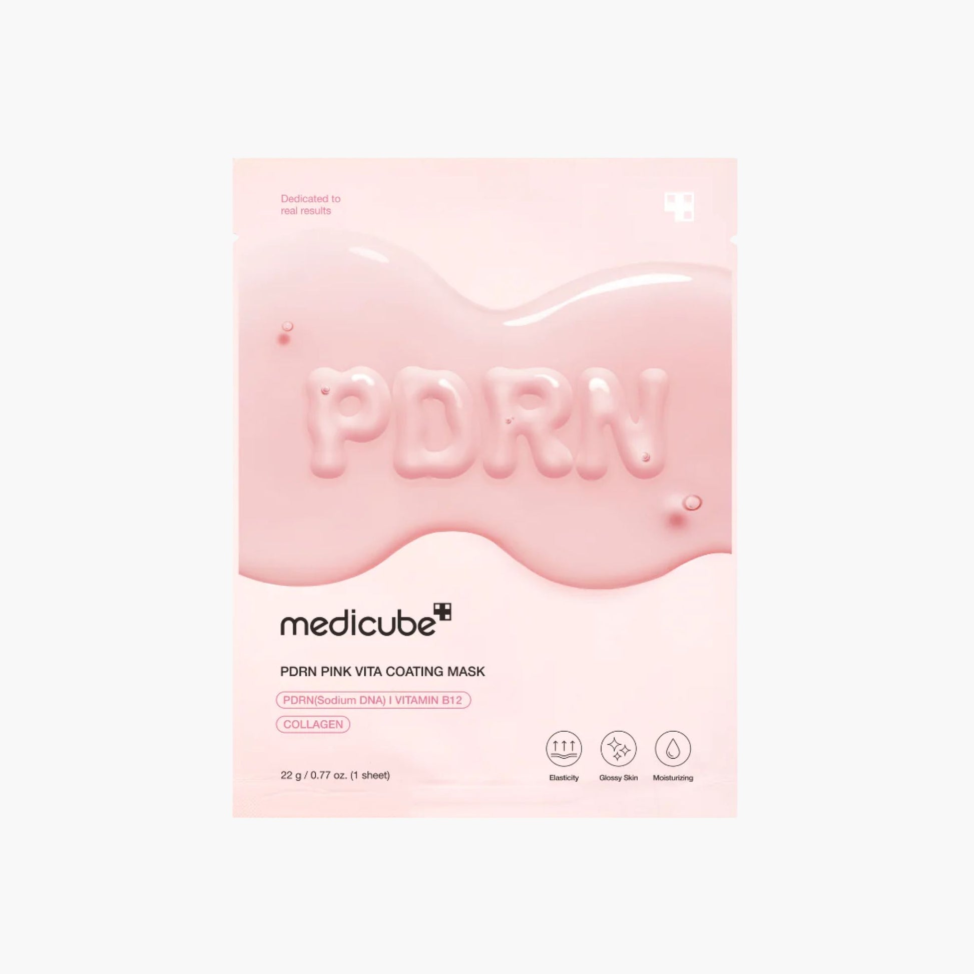 MEDICUBE PDRN Pink Vita Coating Mask, 22g - Maschera viso rivitalizzante