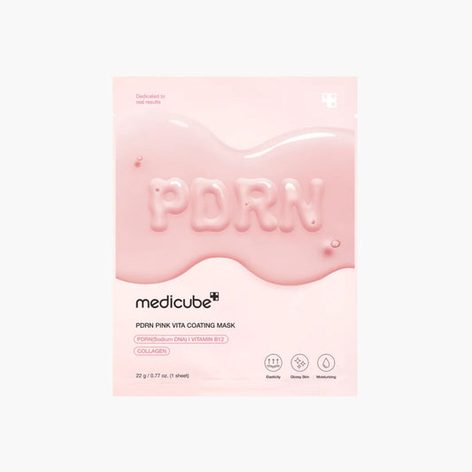 MEDICUBE PDRN Pink Vita Coating Mask, 22g - Maschera viso rivitalizzante