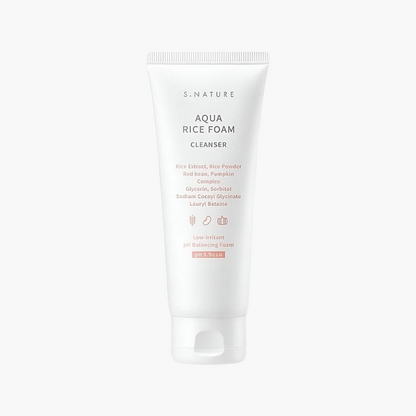 S. NATURE Aqua Rice Foam Cleanser
