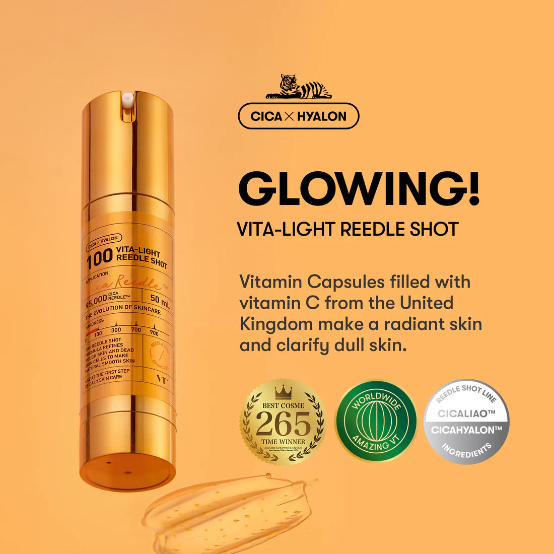 VT Cosmetics Vita-Light Reedle Shot 100, 50ml - INNAE K-beauty